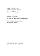 book Czas w społeczeństwie: problemy, tradycje, kierunki badań