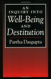 book An Inquiry into Well-Being and Destitution