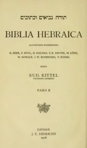 book Biblia Hebraica, Pars II