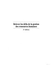 book Relever les défis de la gestion des ressources humaines