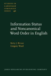 book Information status and noncanonical word order in English