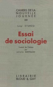 book Essai de sociologie