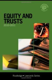 book Equity and Trusts Lawcards 2010-2011