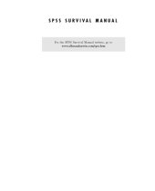 book SPSS Survival Manual: A Step-by-step Guide to Data Analysis Using SPSS for Windows (Version 10)