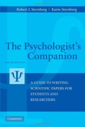 book The Psychologist's Companion: A Guide to Writing Scientific Papers for Students and Researchers