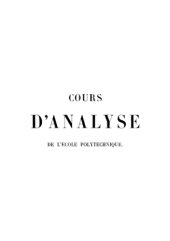 book Cours d'analyse de l'École polytechnique, Tome 1: Calcul Différentiel, Deuxièmme édition