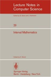 book Interval Mathematics: Proceedings of the International Symposium Karlsruhe, West Germany, May 20–24, 1975