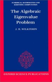 book The algebraic eigenvalue problem