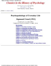 book Psychopathology of Everyday Life