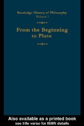 book From the Beginning to Plato