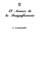 book El avance de la insignificancia