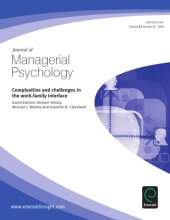 book Journal Of Managerial Psychology, Volume 23-3, Complexities and Challenges in the Work-Family Interface