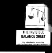 book THE INVISIBLE BALANCE SHEET: Key indicators for accounting, control and valuation of know-how companies