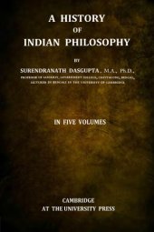 book A History of Indian Philosophy, Vol. I.-V