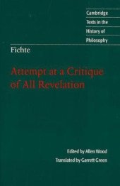 book Attempt at a Critique of All Revelation