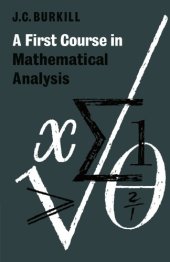 book A First Course in Mathematical Analysis