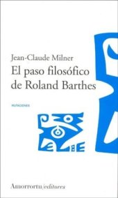 book El paso filosófico de Roland Barthes