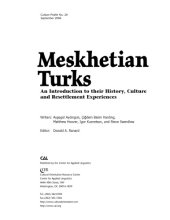 book Meskhetian Turks: An Introduction to their History, Culture and Resettlement Experiences