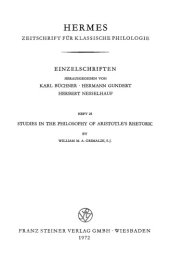 book Studies in the Philosophy of Aristotle's Rhetoric