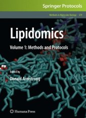 book Lipidomics: Volume 1: Methods and Protocols