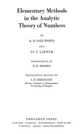 book Elementary methods in the analytic theory of numbers