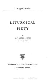 book Liturgical Piety