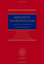 book Minority Shareholders: Law, Practice and Procedure (4th ed)