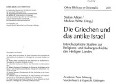 book Die Griechen und das antike Israel: interdisziplinäre Studien zur Religions- und Kulturgeschichte des Heiligen Landes