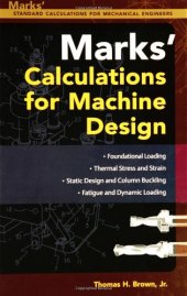 book Marks' calculations for machine design