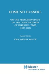 book On the phenomenology of the consciousness of internal time (1893-1917)