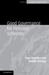 book Good Governance for Pension Schemes (Law Practitioner Series)