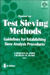 book Manual on Test Sieving Methods (Astm Manual Series)