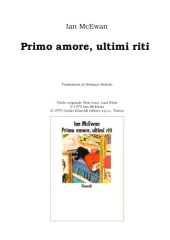 book Primo amore, ultimi riti