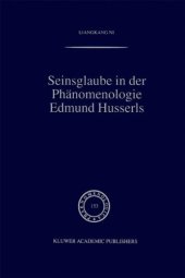 book Seinsglaube in der Phänomenologie Edmund Husserls