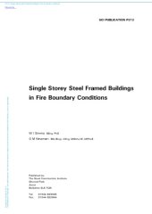 book Single storey steel framed buildings in fire boundary conditions