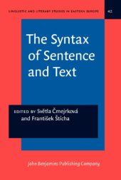 book The syntax of sentence and text: a festschrift for František Daneš