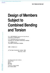 book Design of members subject to combined bending and torsion