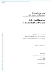 book Light steel framing in residental construction