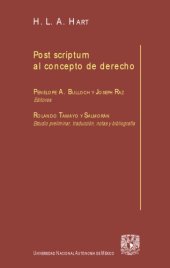 book Post scríptum al Concepto del derecho