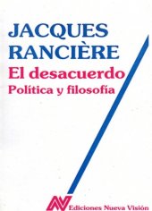 book El desacuerdo: política y filosofía