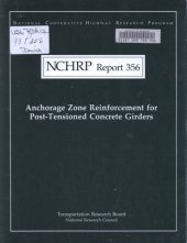 book Anchorage zone reinforcement for post-tensioned concrete girders