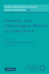 book Geometric and cohomological methods in group theory