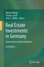 book Real Estate Investments in Germany: Transactions and Development