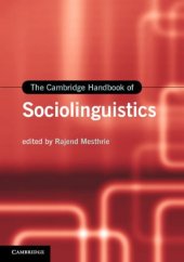 book The Cambridge Handbook of Sociolinguistics (Cambridge Handbooks in Language and Linguistics)