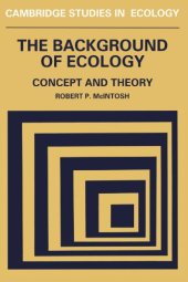 book The Background of Ecology: Concept and Theory