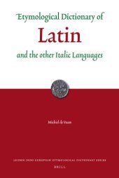 book Etymological dictionary of Latin and the other Italic languages