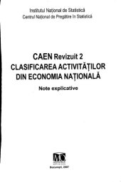 book CAEN Revizuit 2 Clasificarea activităţilor din economia naţională. Note explicative