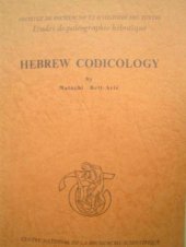 book Hebrew codicology: Tentative typology of technical practices employed in Hebrew dated medieval manuscripts