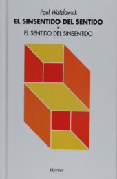 book El Sinsentido del sentido o El Sentido del sinsentido