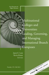 book Multinational Colleges and Universities: Leading, Governing, and Managing International Branch Campuses